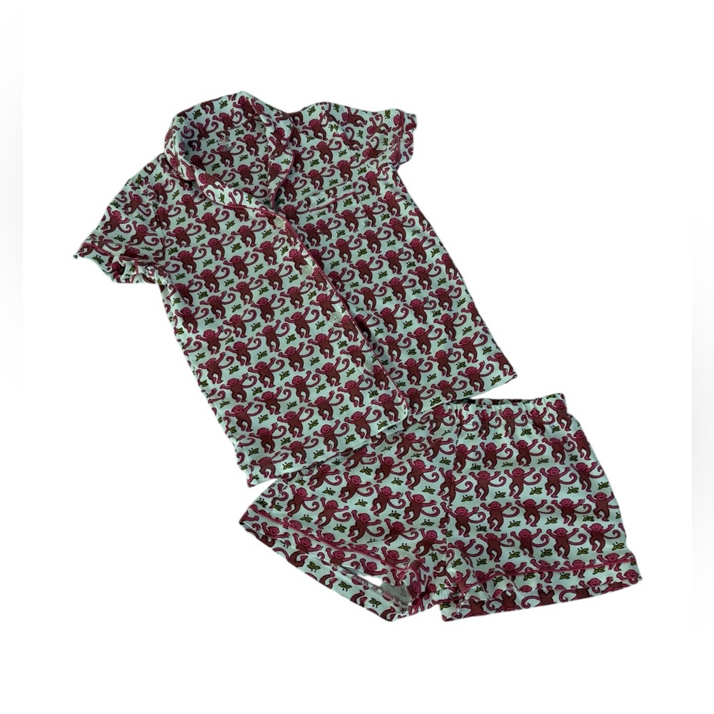 Roller Rabbit Red Monkey Polo PJs XS